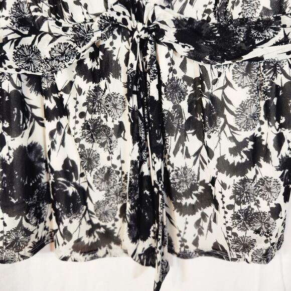 Alfani $75 2X‎ Black White Floral Sleeveless Y2K Whimsigoth Fairy Grunge Formal - Picture 2 of 11